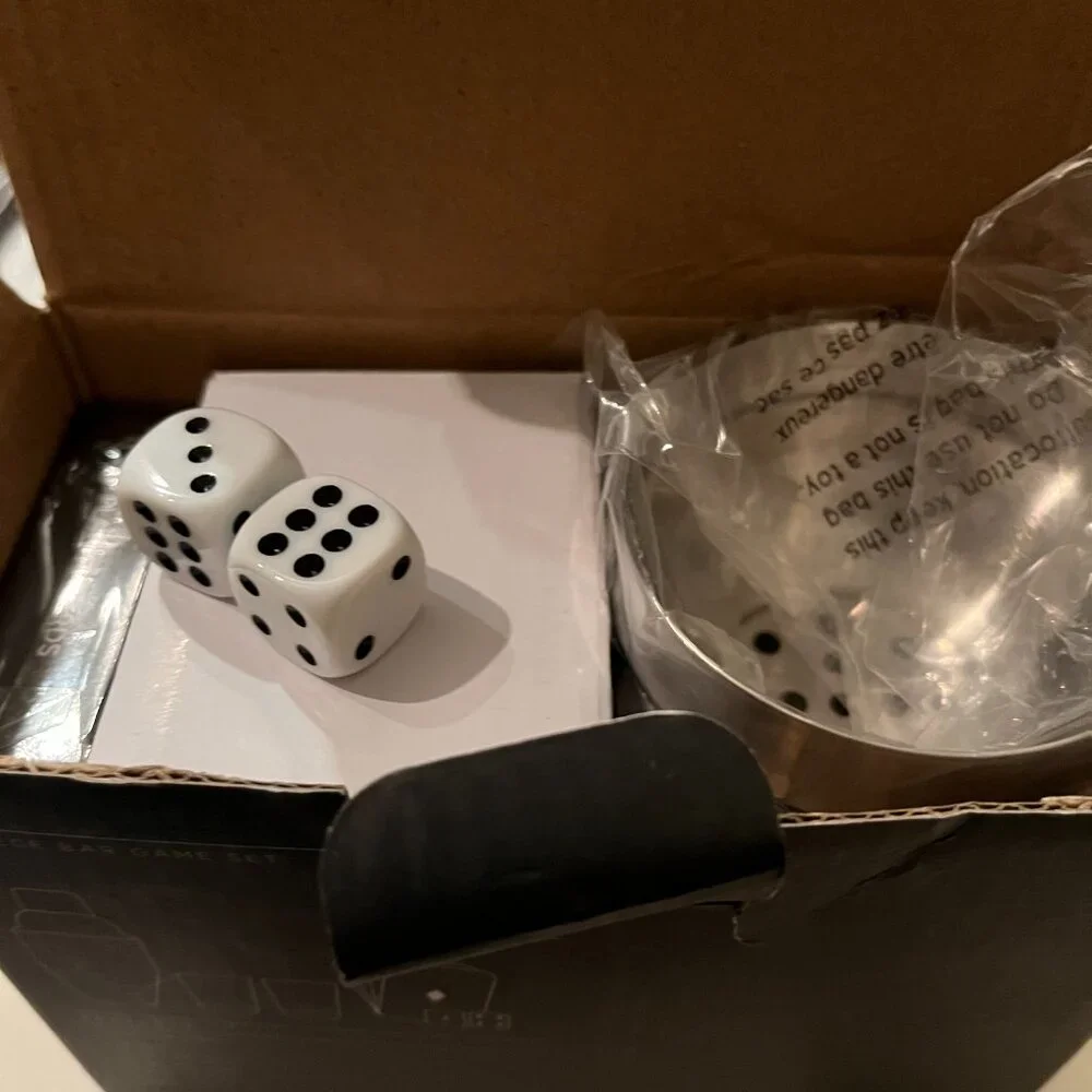 Bar Sets‎ with Cocktail Shaker Shot Glasses Cards & Dice (SET OF TWO / new)